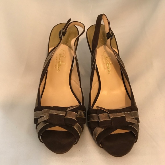 Cole Haan Collection Nike Air Brown Suede Sandals - Picture 2 of 6